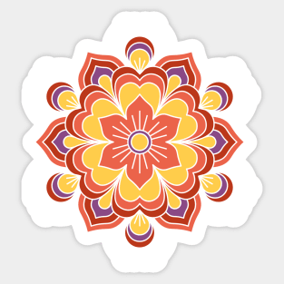 Colorful Rangoli - Beautiful Rangoli Design Sticker